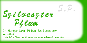 szilveszter pflum business card